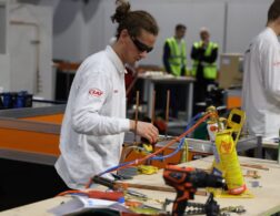 Young person competing in Refrigeration competition