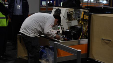 Young person competing in Refrigeration competition