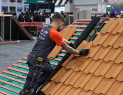 Young person competing in Roofing Slating and Tiling competition