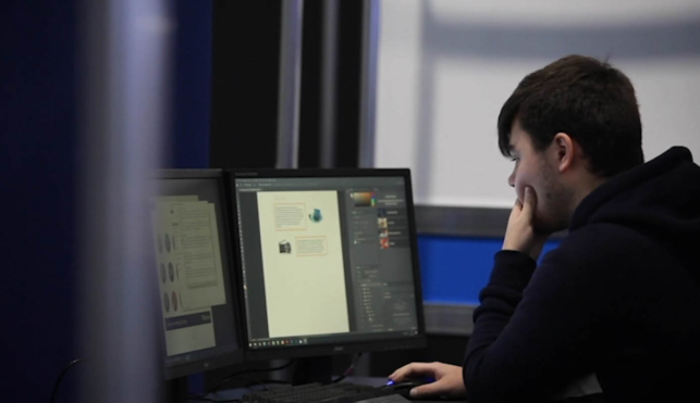 Young person competing in Web Design competition