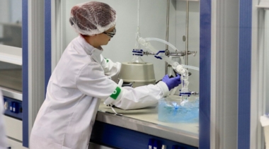 Photo of Tonicha competing internationally in Chemical Laboratory Technology
