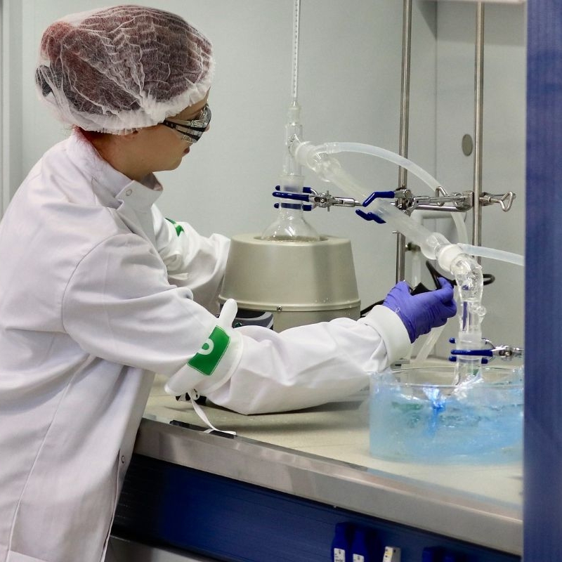 Photo of Tonicha competing internationally in Chemical Laboratory Technology
