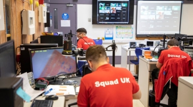 group of young people in electronics class