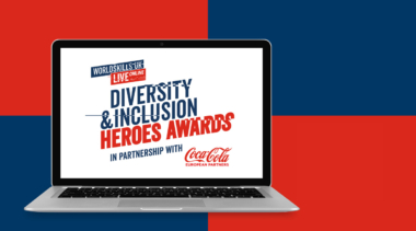 Diversity and Inclusion Heroes Awards logo on laptop