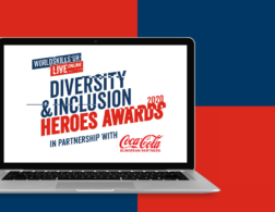 Diversity and Inclusion Heroes Awards logo on laptop
