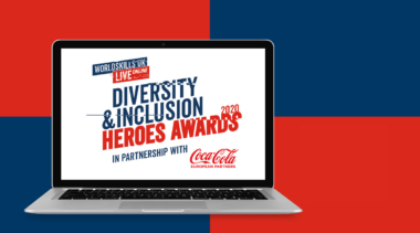 Diversity and Inclusion Heroes Awards logo on laptop