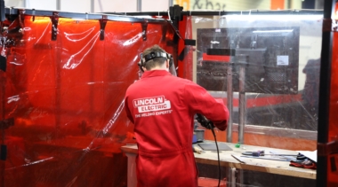Young person competing in Construction Metalwork competition