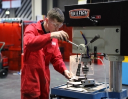 Young person competing in Construction Metalwork competition