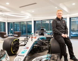 Ben Eaton with Mercedes F1 car