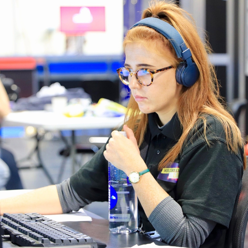 Girl at computer