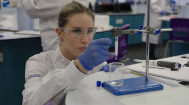 Anastasiya in a lab